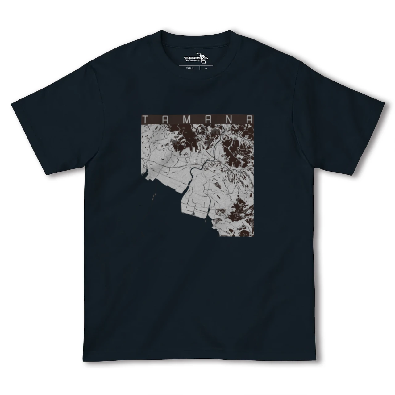 【玉名(熊本県)】地図柄ヘビーウェイトTシャツ