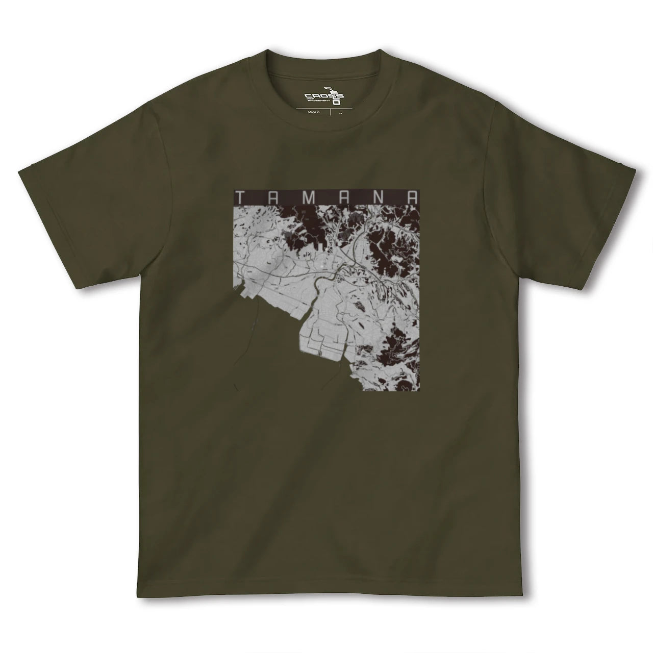 【玉名(熊本県)】地図柄ヘビーウェイトTシャツ