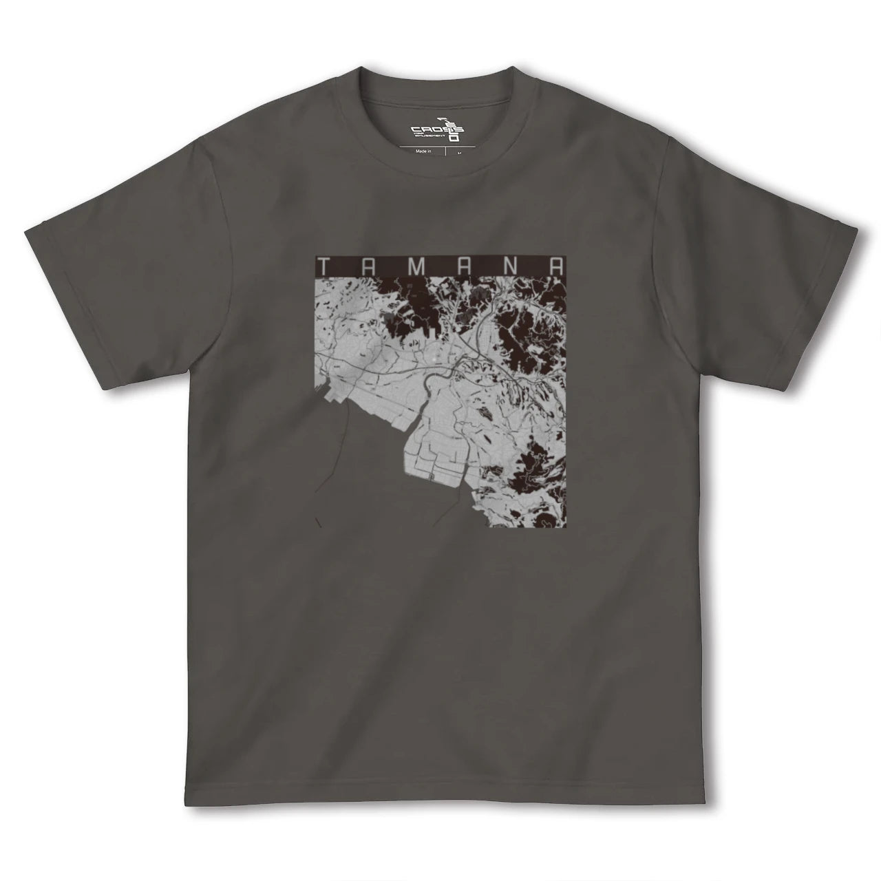 【玉名(熊本県)】地図柄ヘビーウェイトTシャツ