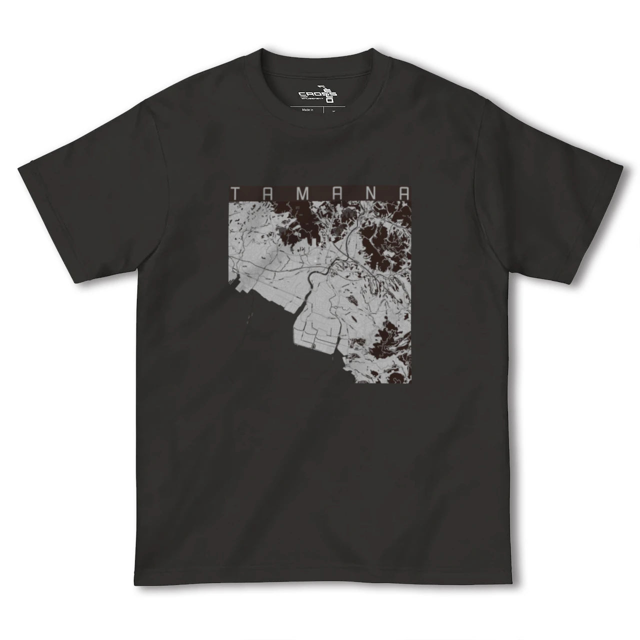【玉名(熊本県)】地図柄ヘビーウェイトTシャツ