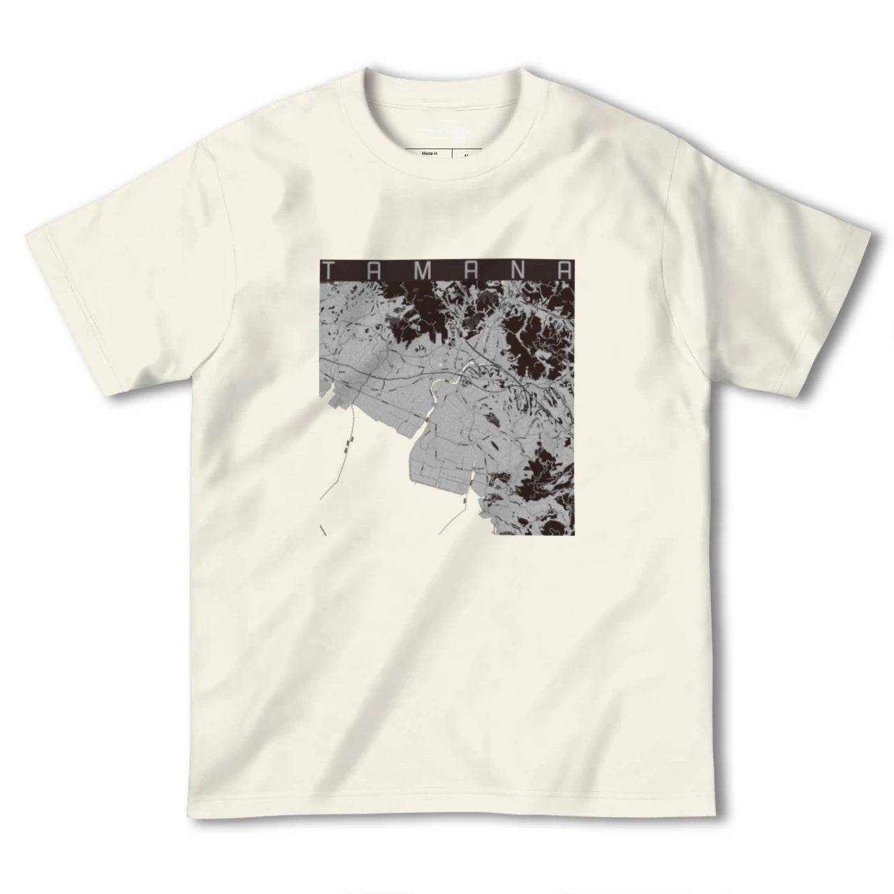 【玉名(熊本県)】地図柄ヘビーウェイトTシャツ