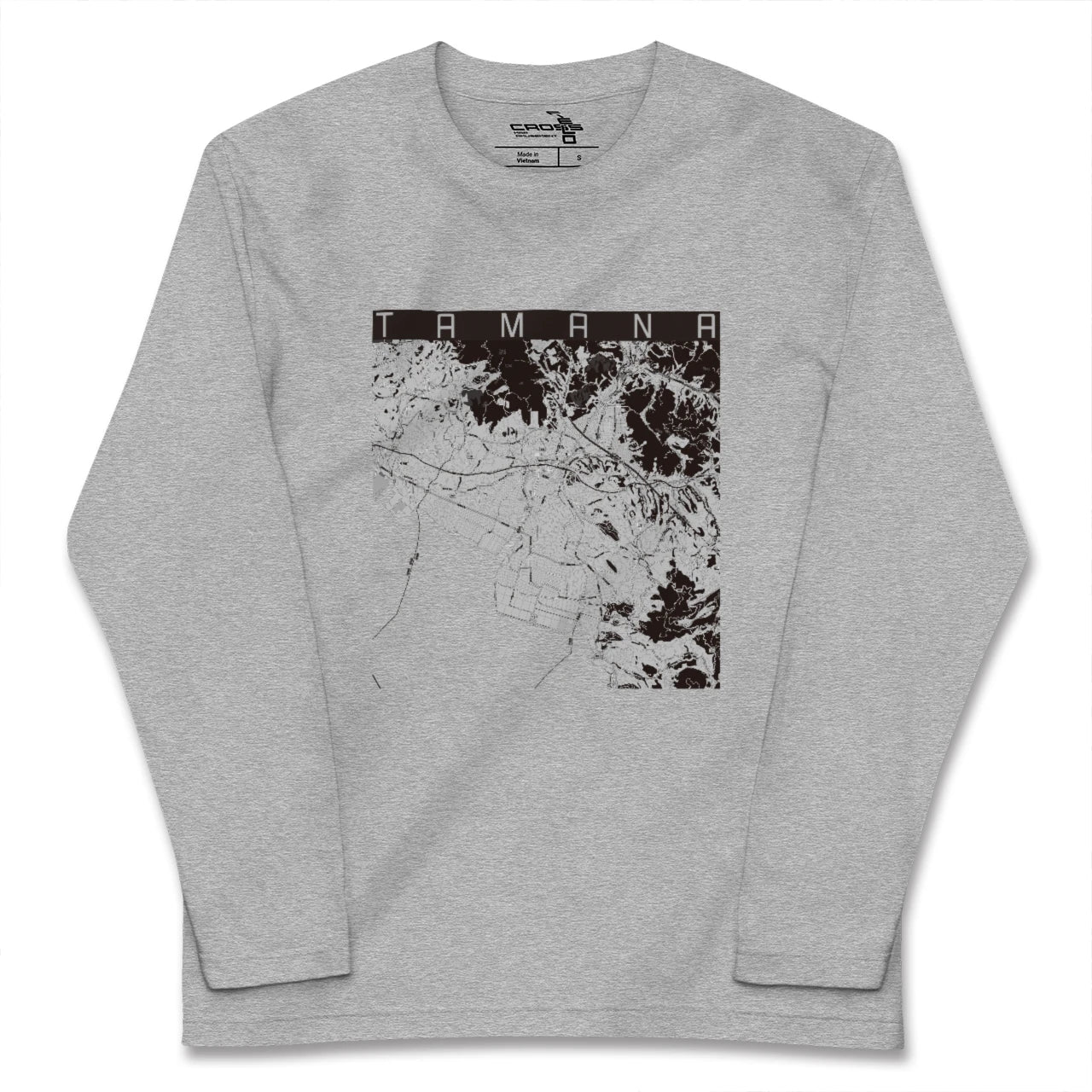 【玉名(熊本県)】地図柄ロングスリーブTシャツ