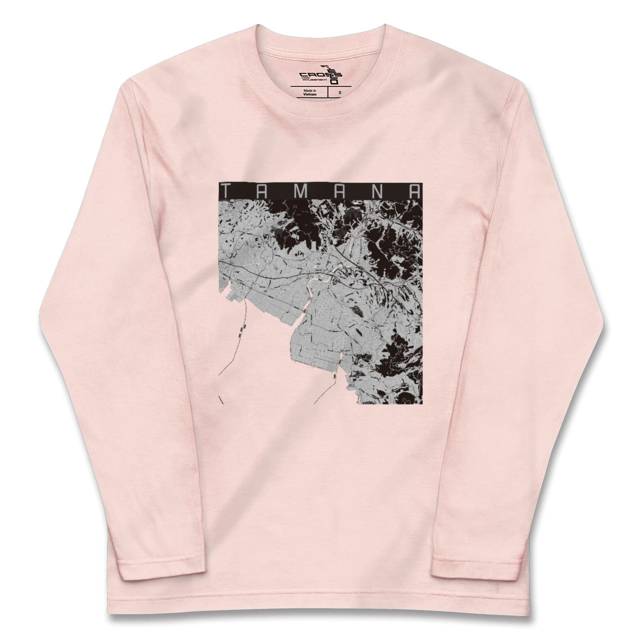【玉名(熊本県)】地図柄ロングスリーブTシャツ