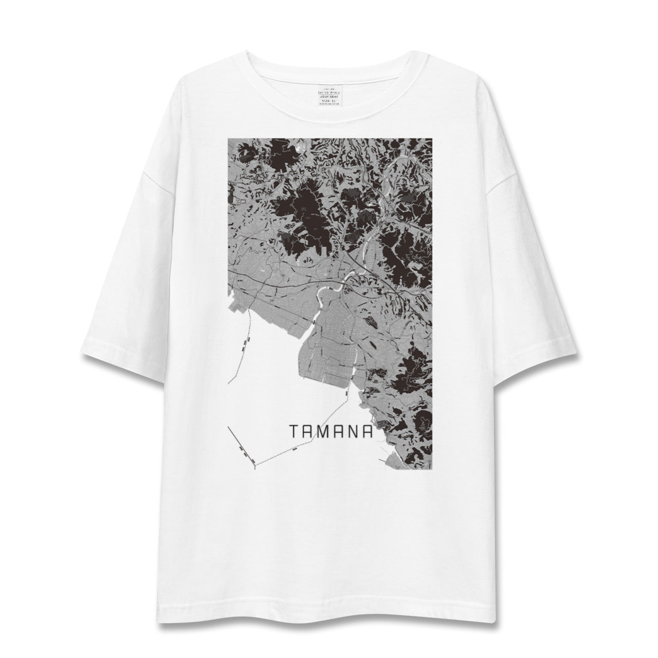 【玉名(熊本県)】地図柄ビッグシルエットTシャツ