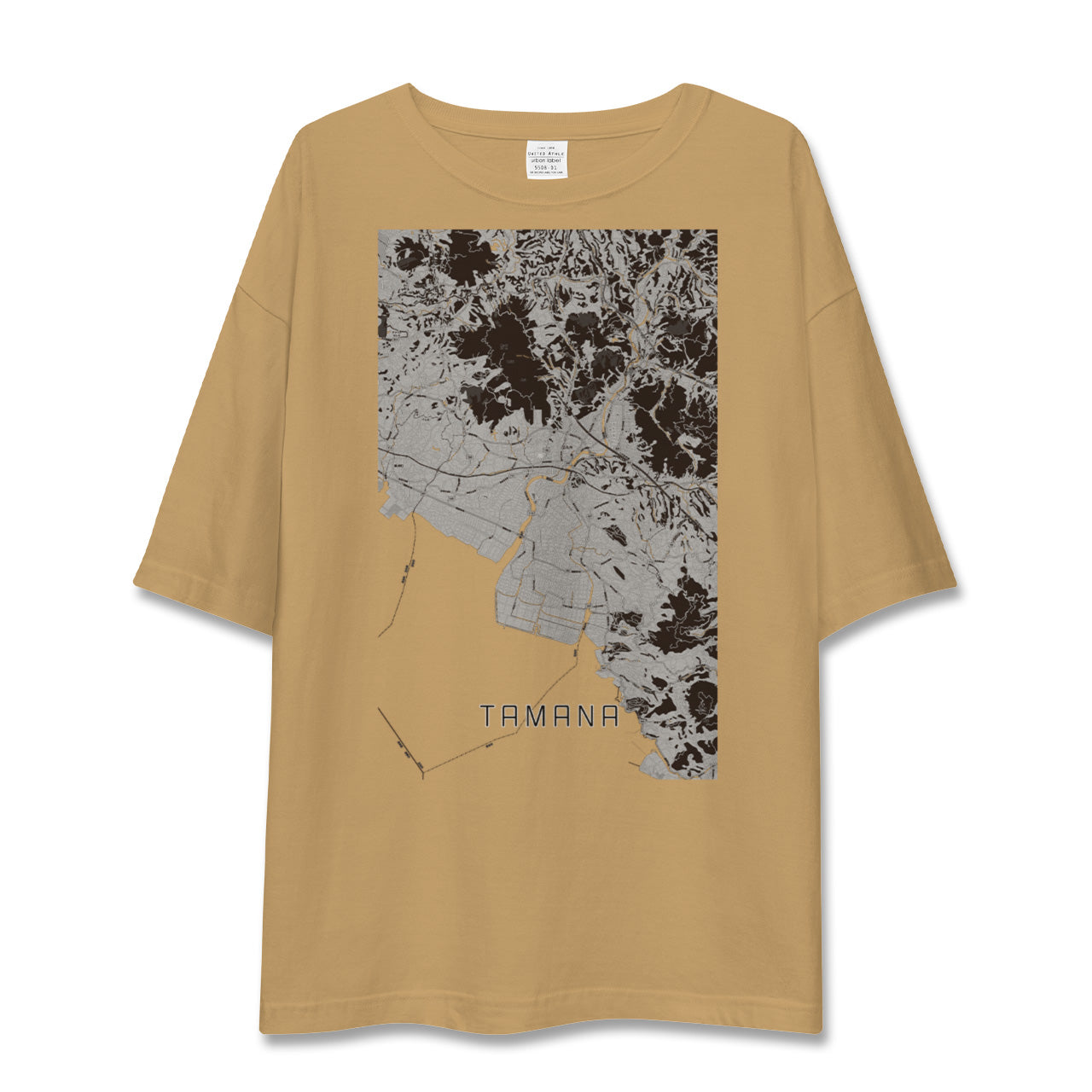【玉名(熊本県)】地図柄ビッグシルエットTシャツ