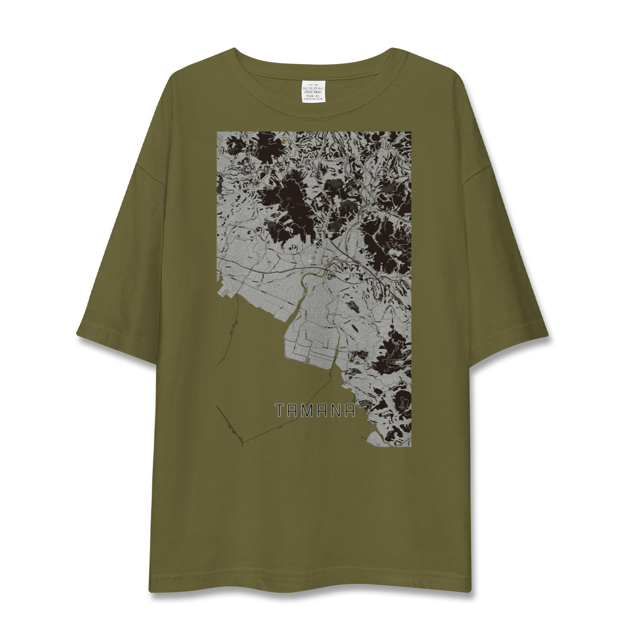 【玉名(熊本県)】地図柄ビッグシルエットTシャツ