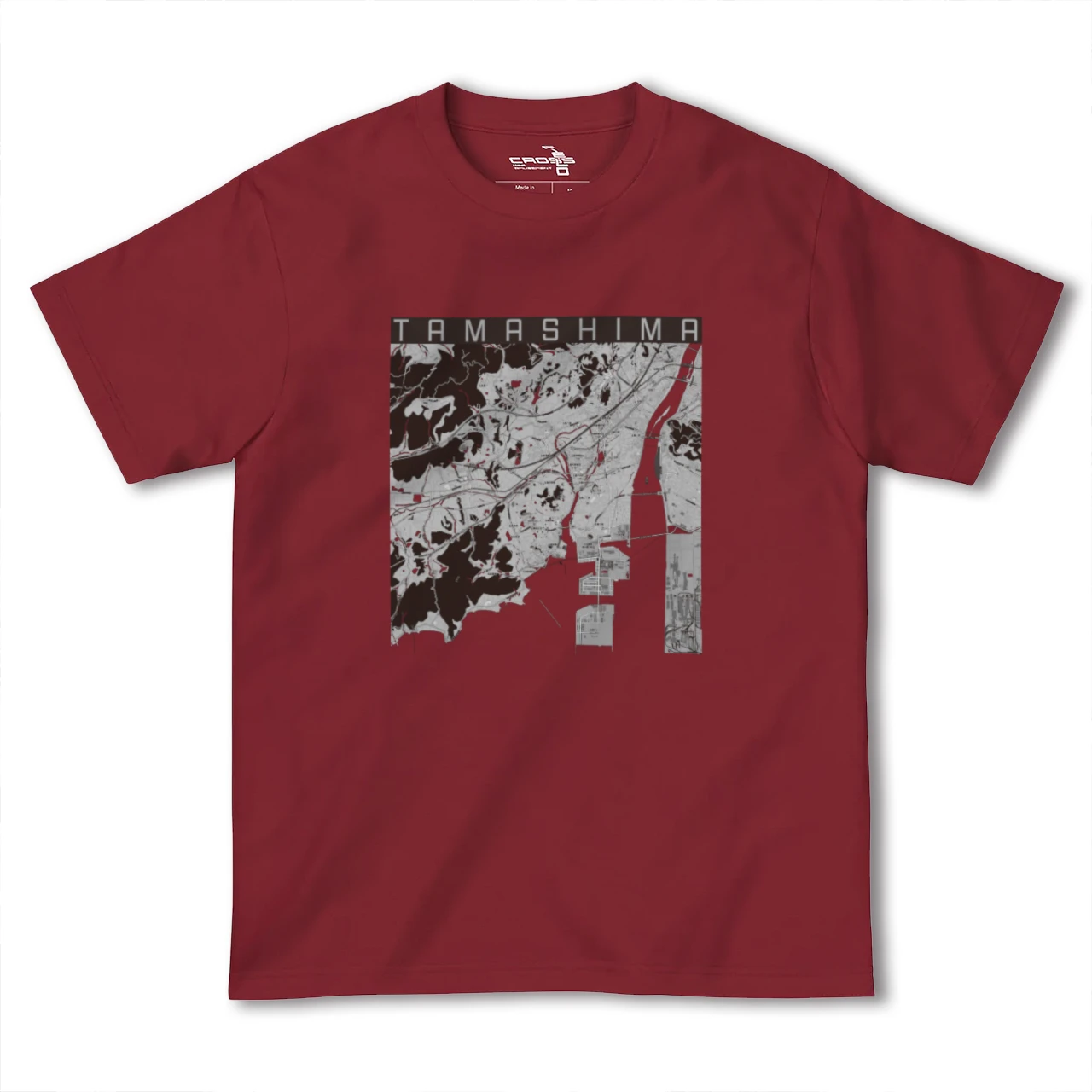 【玉島(岡山県)】地図柄ヘビーウェイトTシャツ