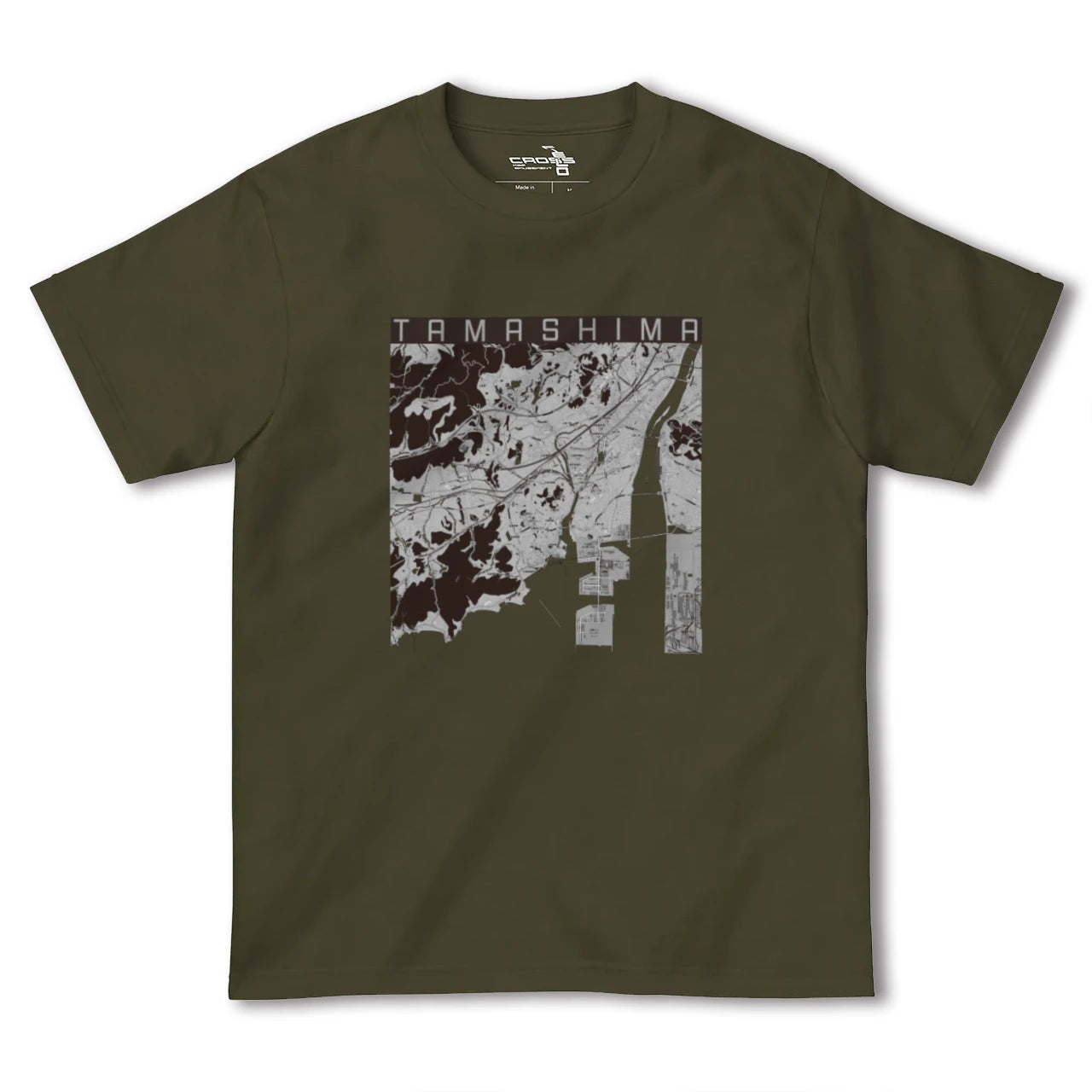 【玉島(岡山県)】地図柄ヘビーウェイトTシャツ