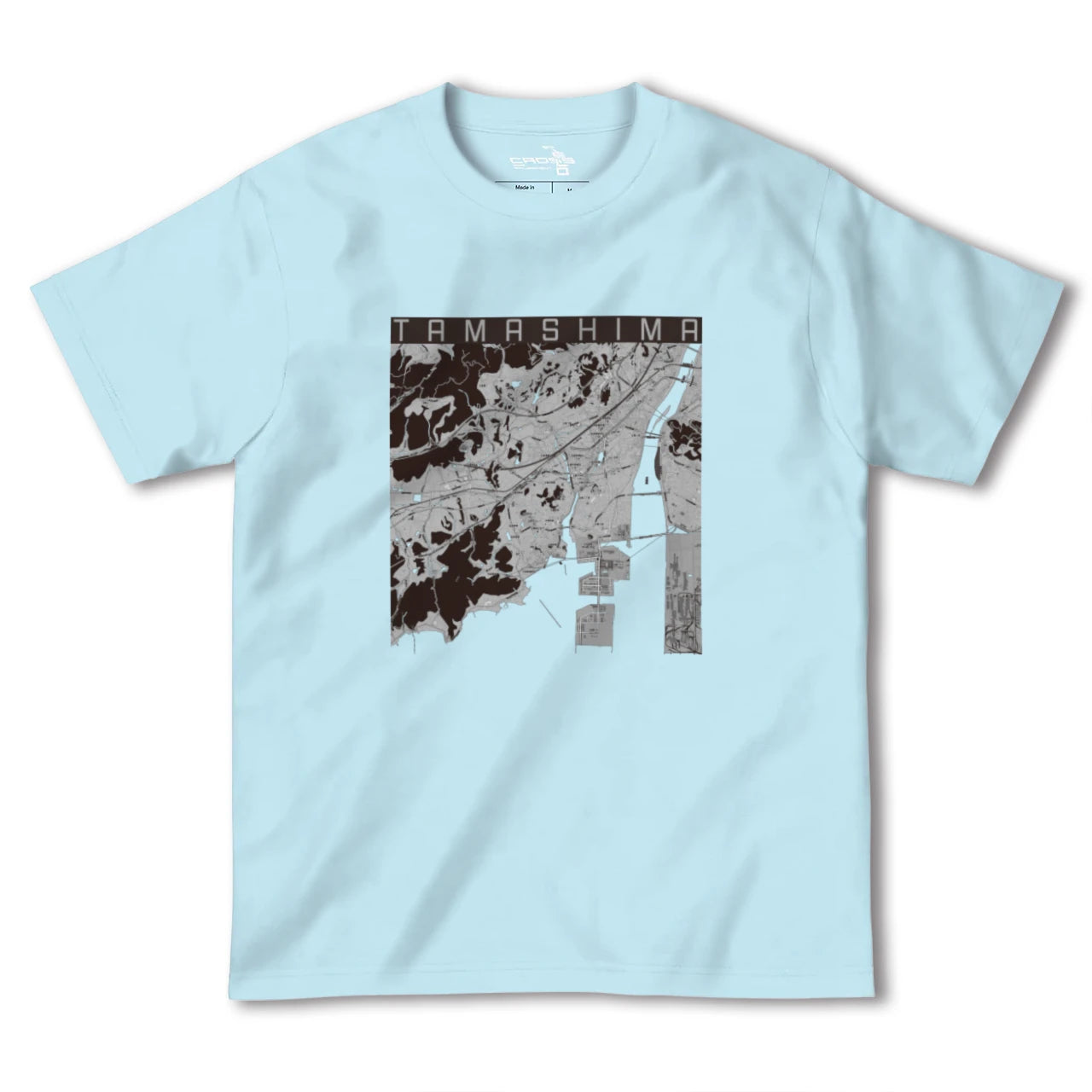【玉島(岡山県)】地図柄ヘビーウェイトTシャツ