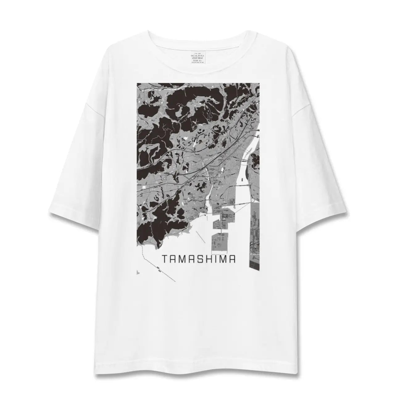 【玉島(岡山県)】地図柄ビッグシルエットTシャツ