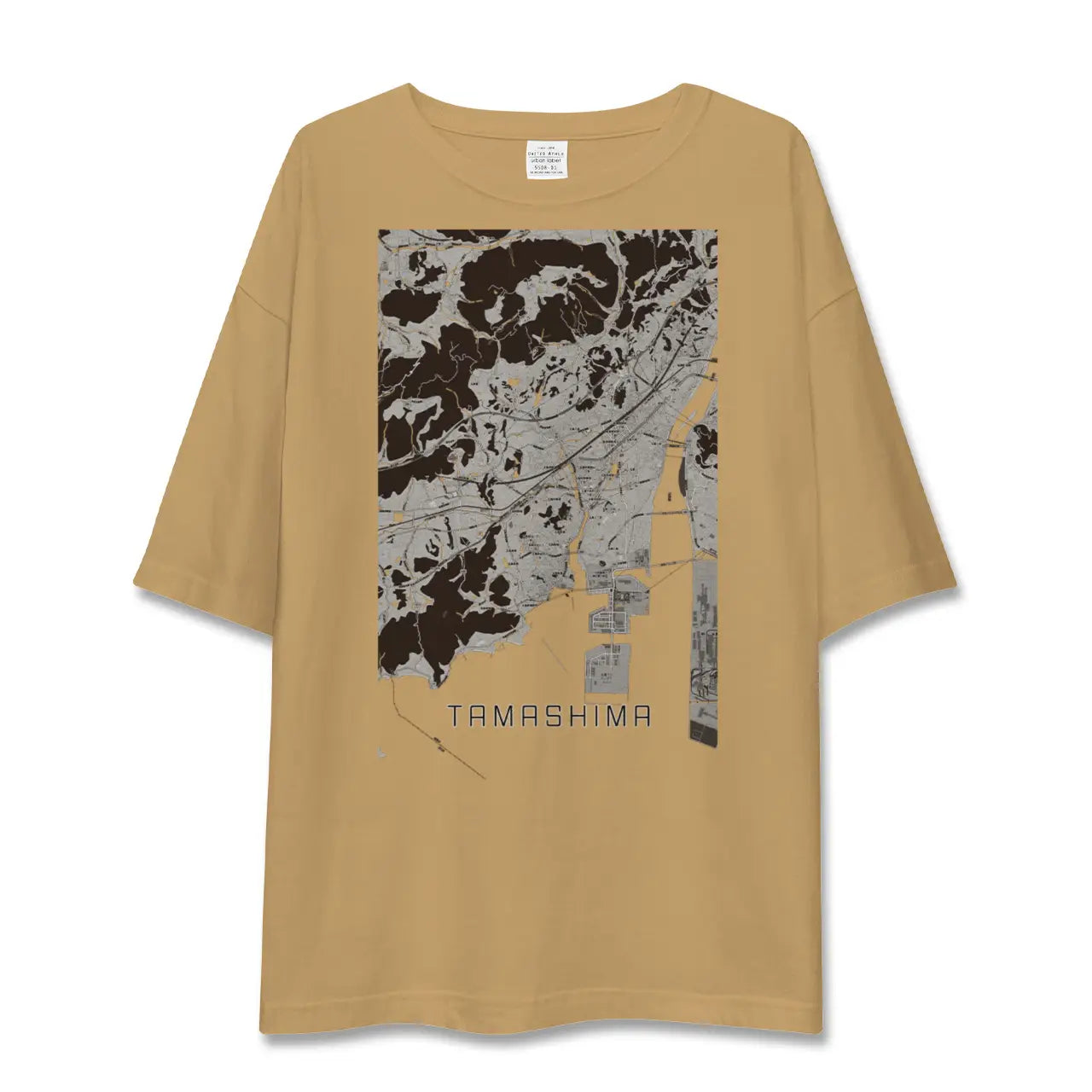 【玉島(岡山県)】地図柄ビッグシルエットTシャツ