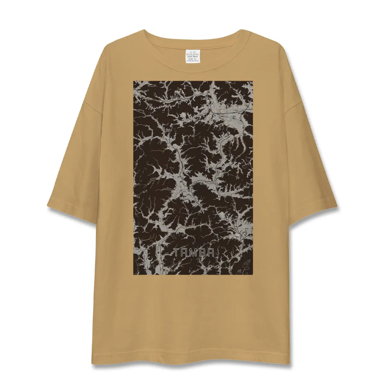 【丹波(兵庫県)】地図柄ビッグシルエットTシャツ