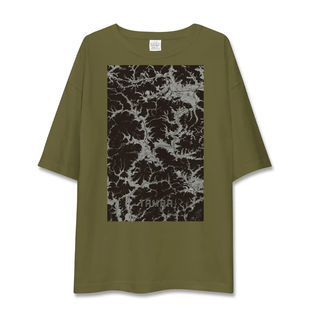 【丹波(兵庫県)】地図柄ビッグシルエットTシャツ