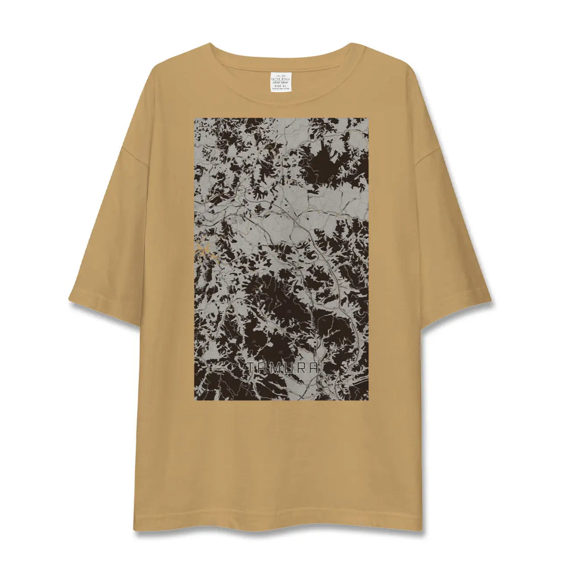 【田村(福島県)】地図柄ビッグシルエットTシャツ