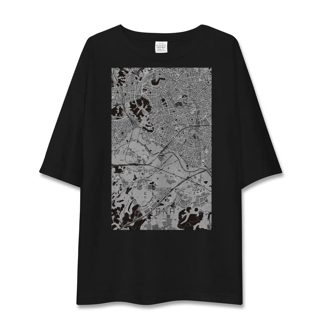 【田奈(神奈川県)】地図柄ビッグシルエットTシャツ