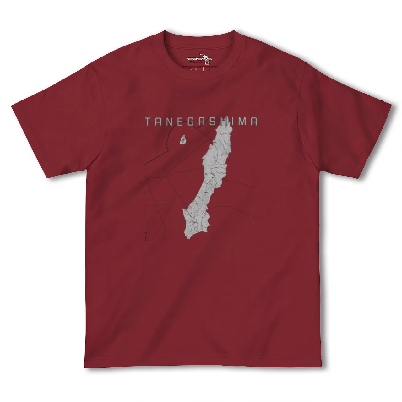 【種子島(鹿児島県)】地図柄ヘビーウェイトTシャツ
