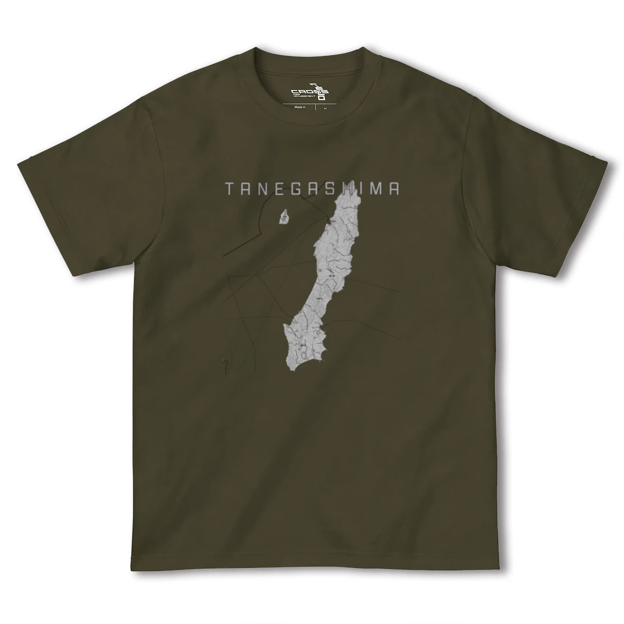 【種子島(鹿児島県)】地図柄ヘビーウェイトTシャツ