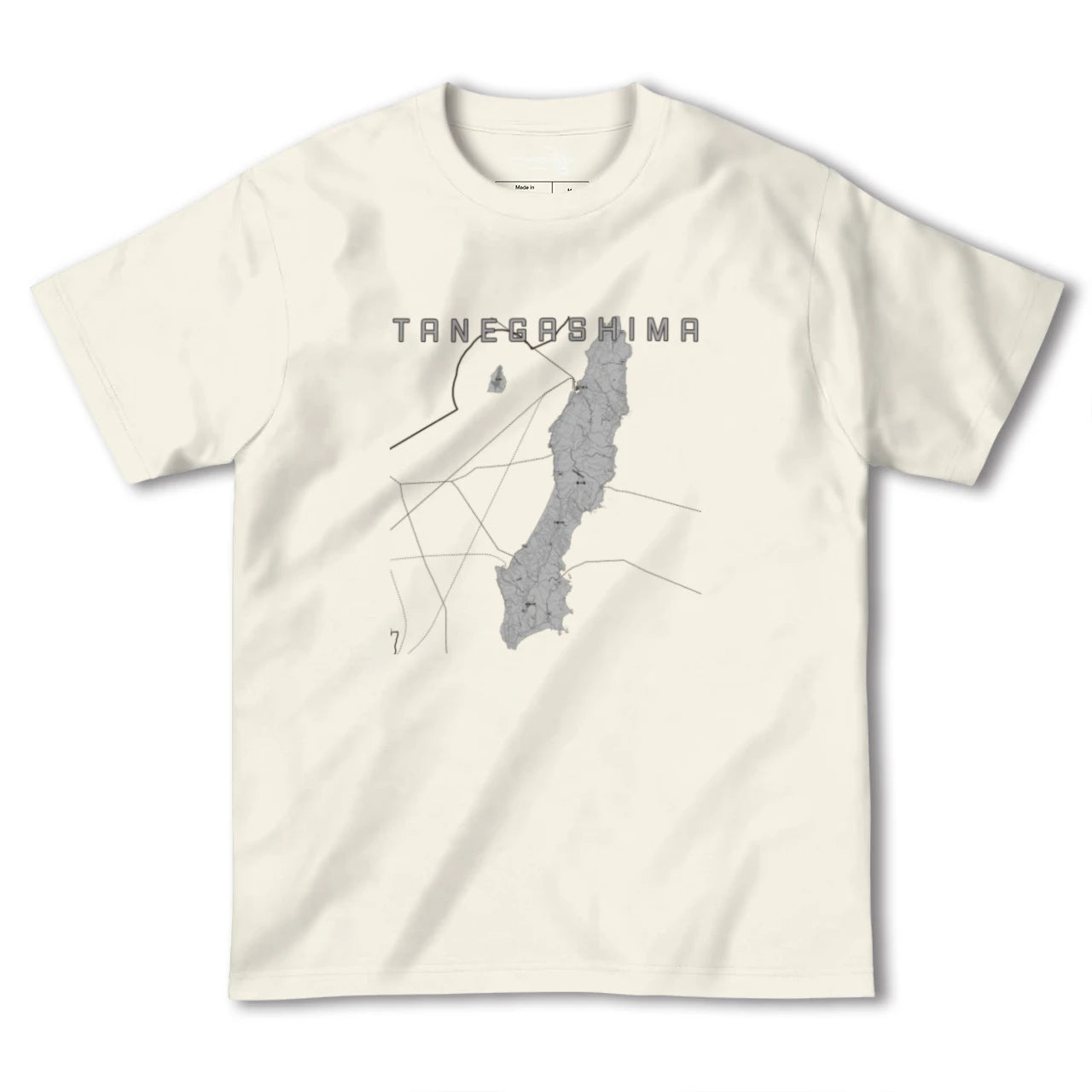 【種子島(鹿児島県)】地図柄ヘビーウェイトTシャツ