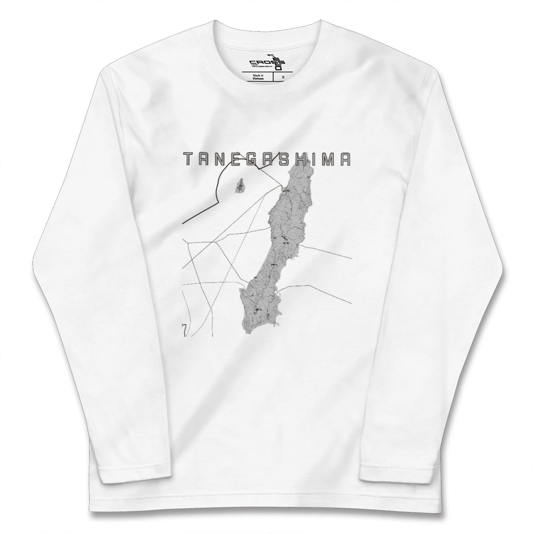 【種子島(鹿児島県)】地図柄ロングスリーブTシャツ