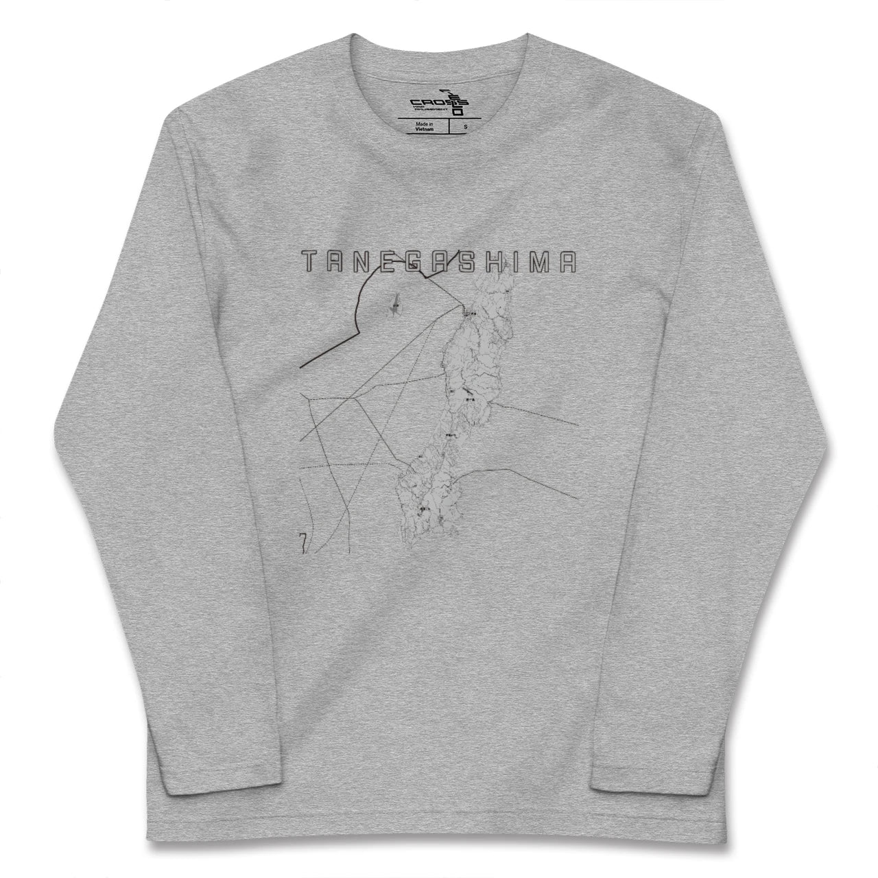 【種子島(鹿児島県)】地図柄ロングスリーブTシャツ