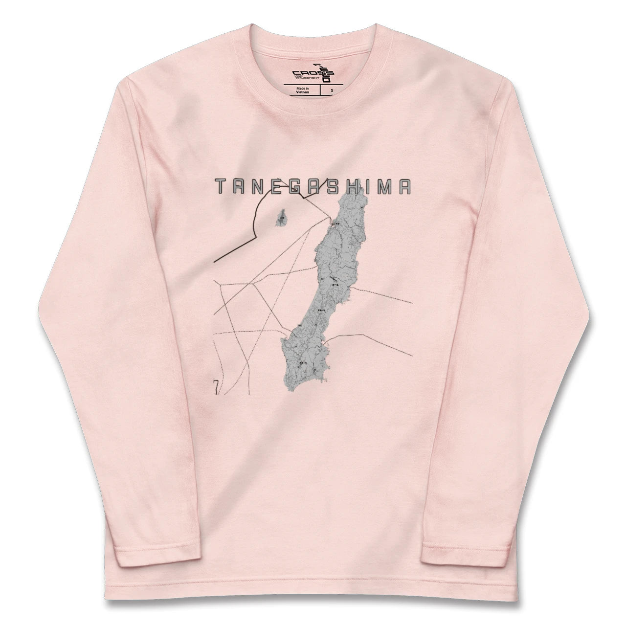 【種子島(鹿児島県)】地図柄ロングスリーブTシャツ