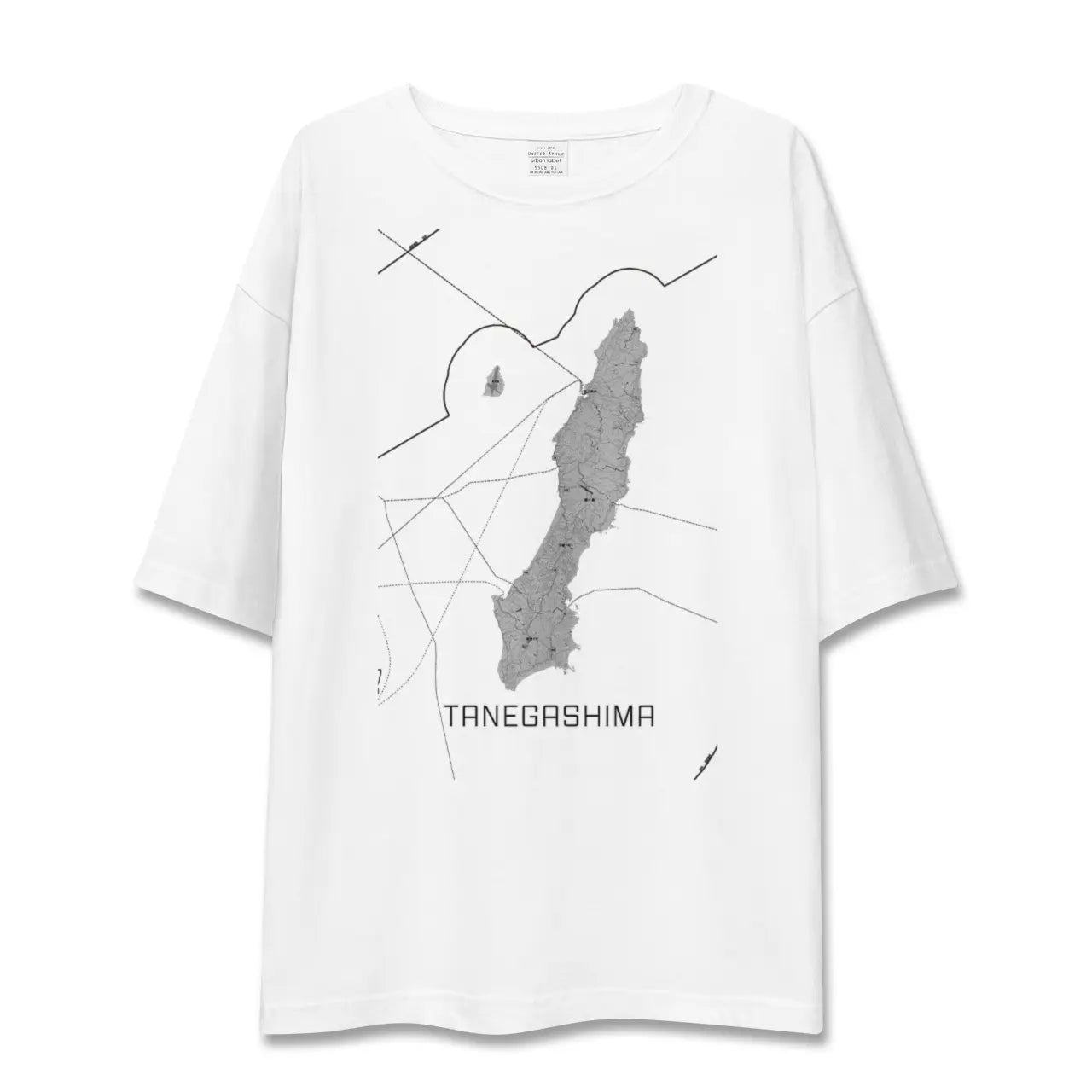 【種子島(鹿児島県)】地図柄ビッグシルエットTシャツ