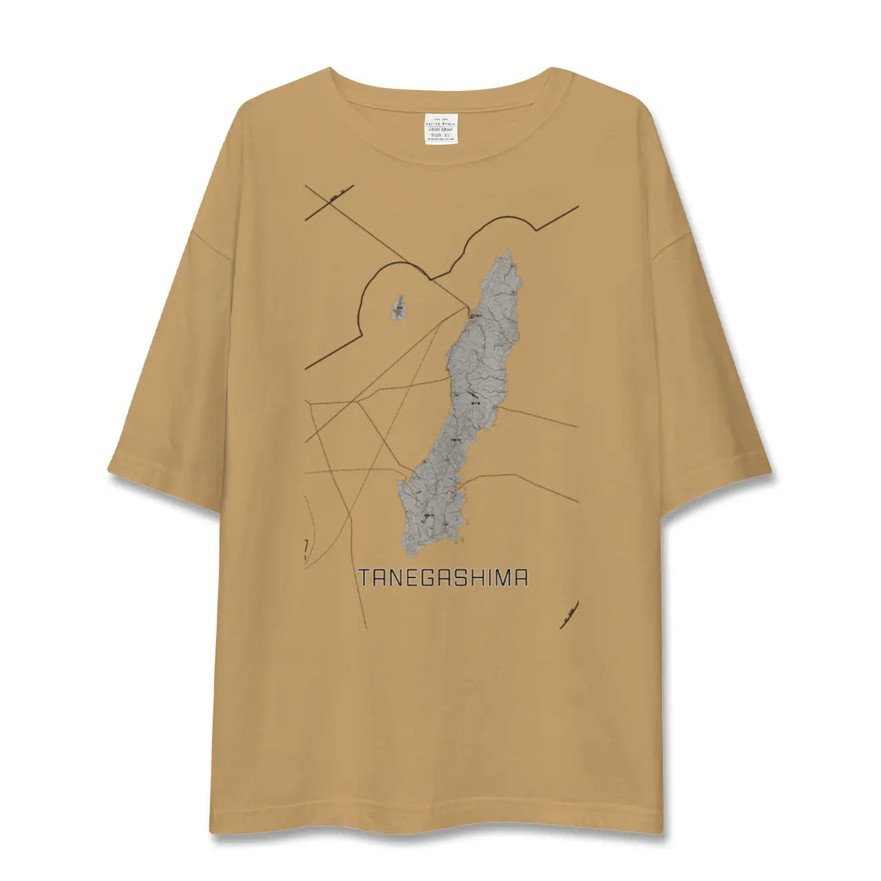 【種子島(鹿児島県)】地図柄ビッグシルエットTシャツ