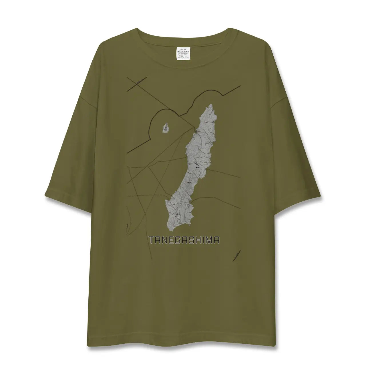 【種子島(鹿児島県)】地図柄ビッグシルエットTシャツ