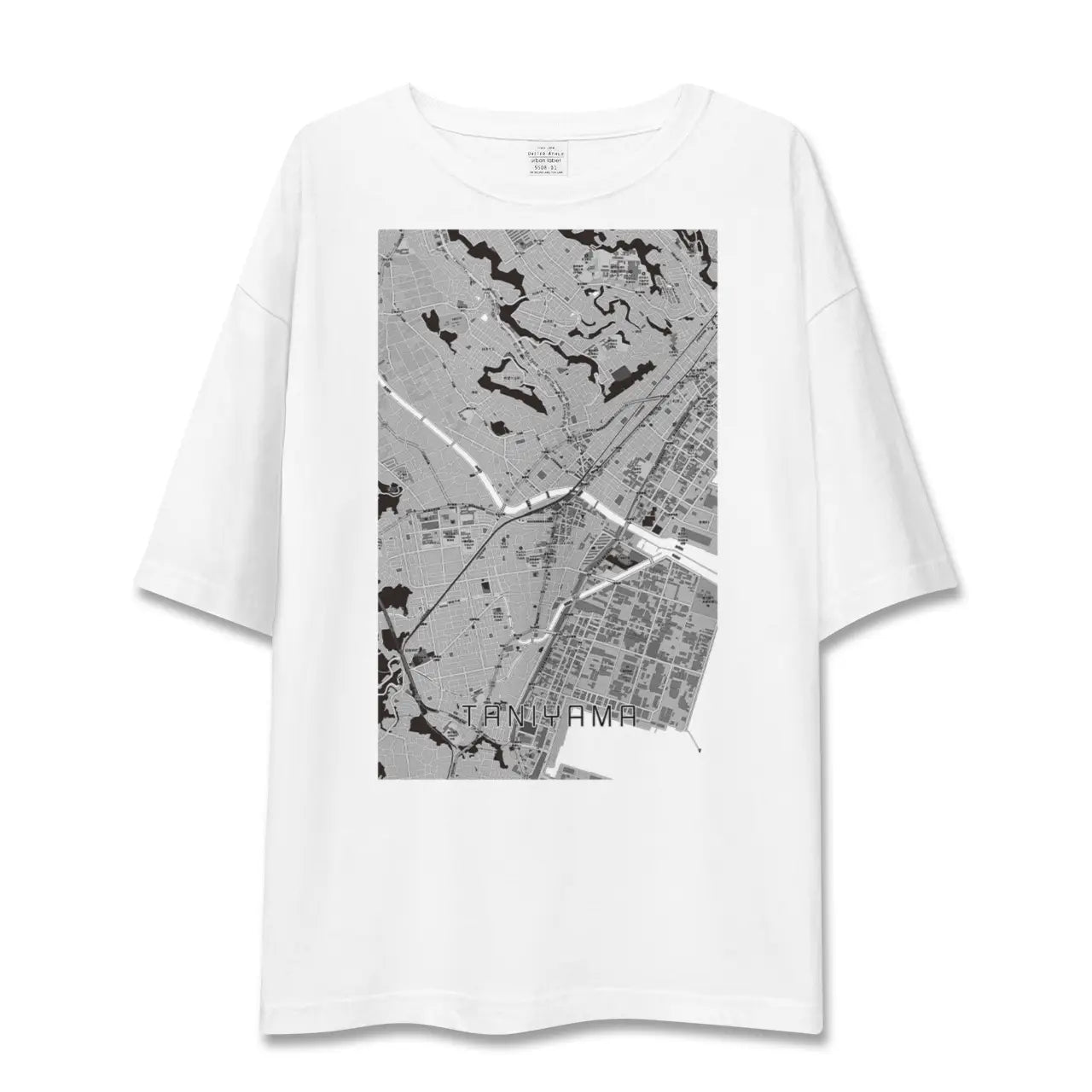 【谷山(鹿児島県)】地図柄ビッグシルエットTシャツ
