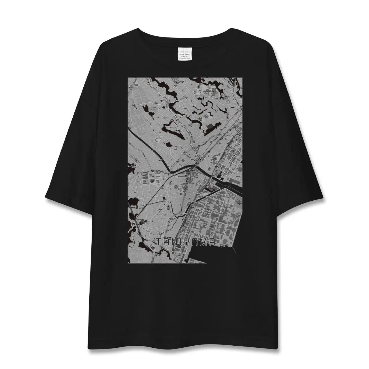 【谷山(鹿児島県)】地図柄ビッグシルエットTシャツ