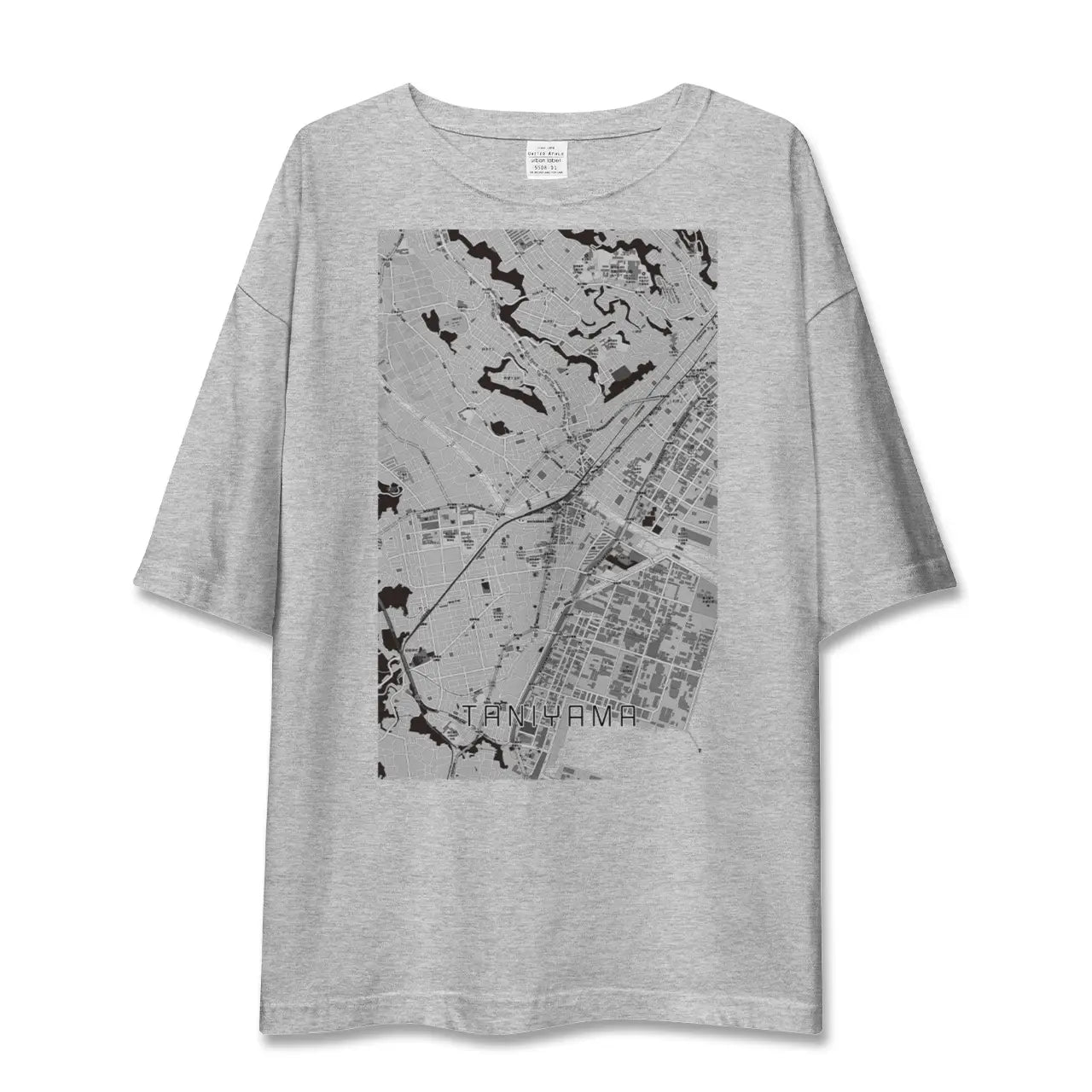 【谷山(鹿児島県)】地図柄ビッグシルエットTシャツ