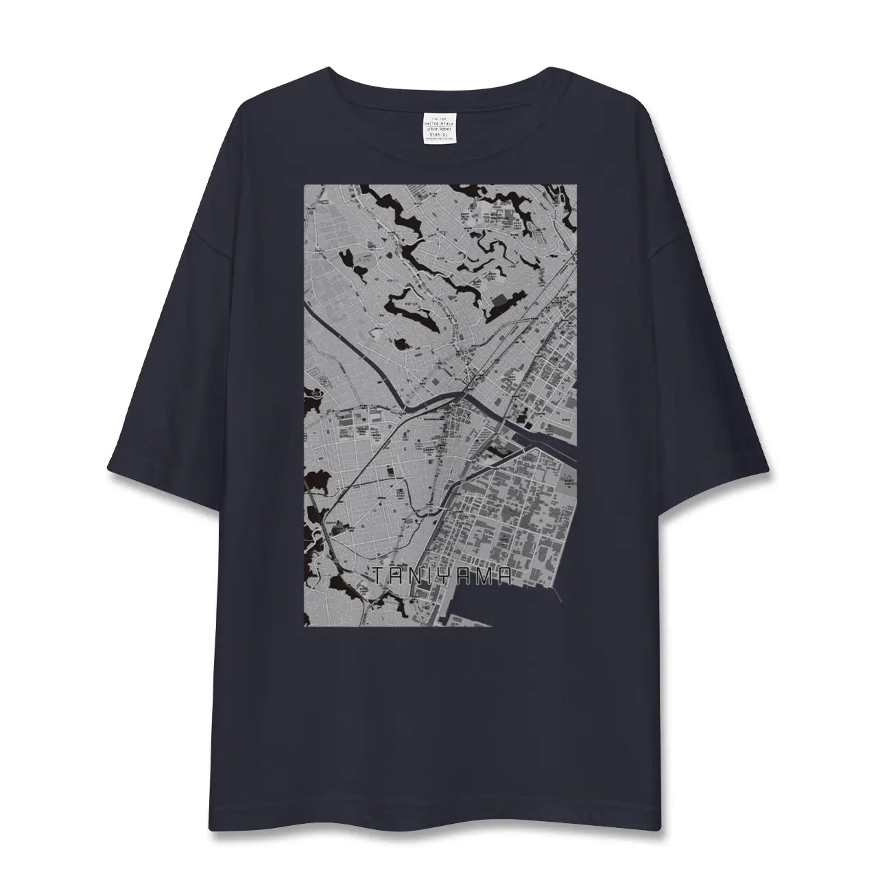 【谷山(鹿児島県)】地図柄ビッグシルエットTシャツ