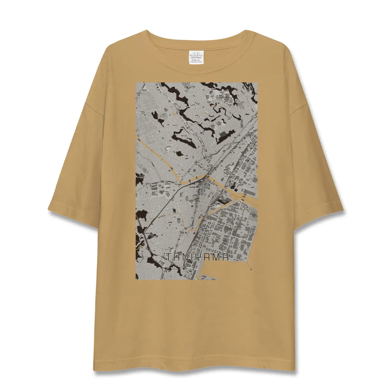 【谷山(鹿児島県)】地図柄ビッグシルエットTシャツ