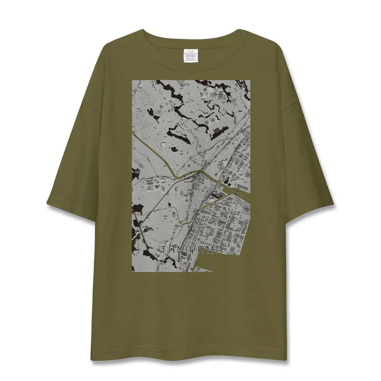 【谷山(鹿児島県)】地図柄ビッグシルエットTシャツ