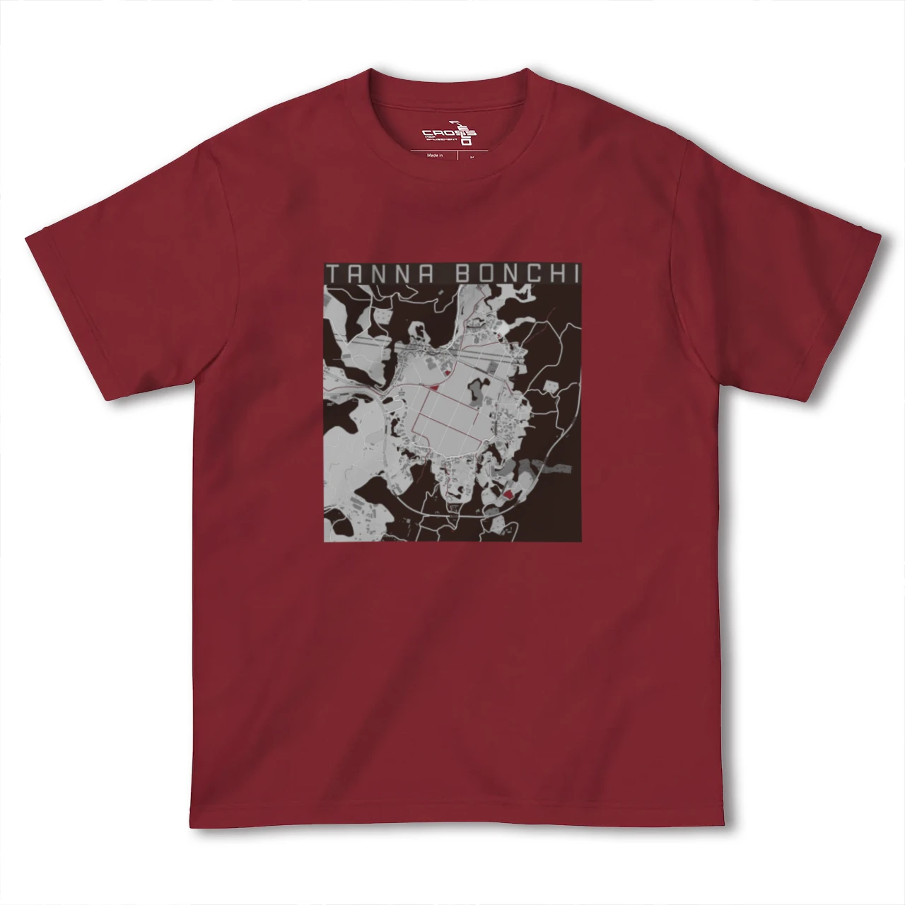 【丹那盆地(静岡県)】地図柄ヘビーウェイトTシャツ