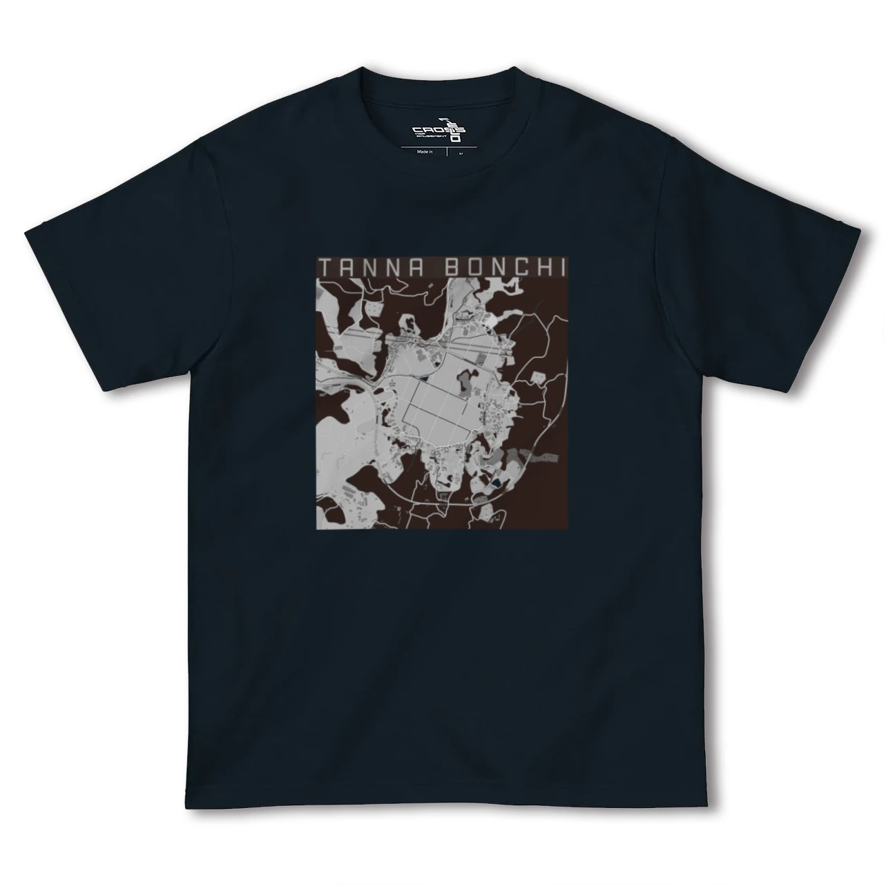 【丹那盆地(静岡県)】地図柄ヘビーウェイトTシャツ