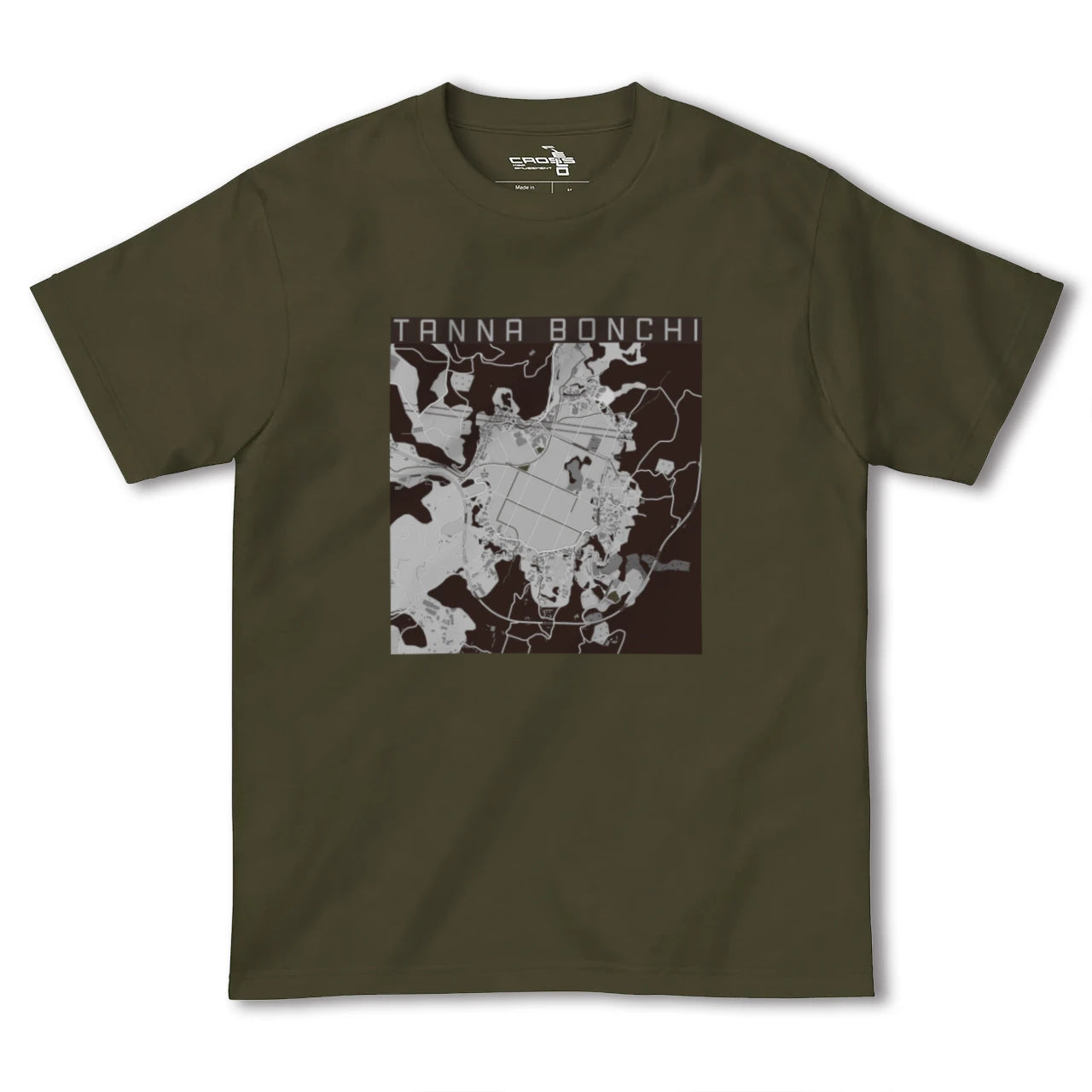 【丹那盆地(静岡県)】地図柄ヘビーウェイトTシャツ