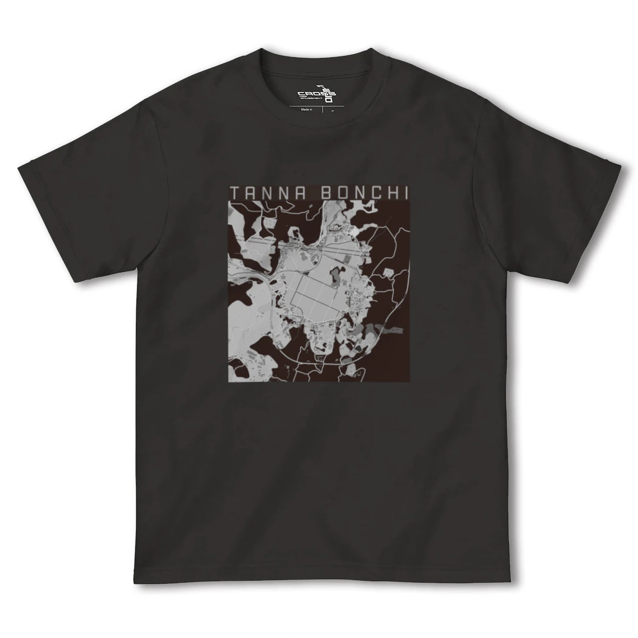 【丹那盆地(静岡県)】地図柄ヘビーウェイトTシャツ