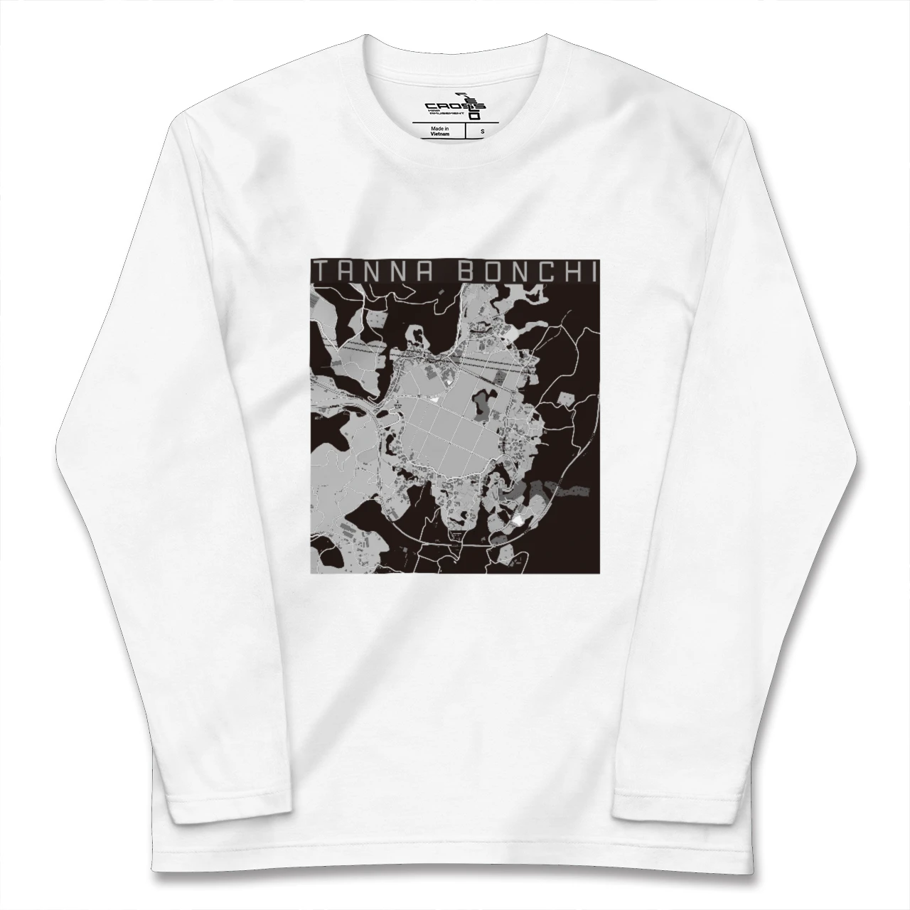 【丹那盆地(静岡県)】地図柄ロングスリーブTシャツ