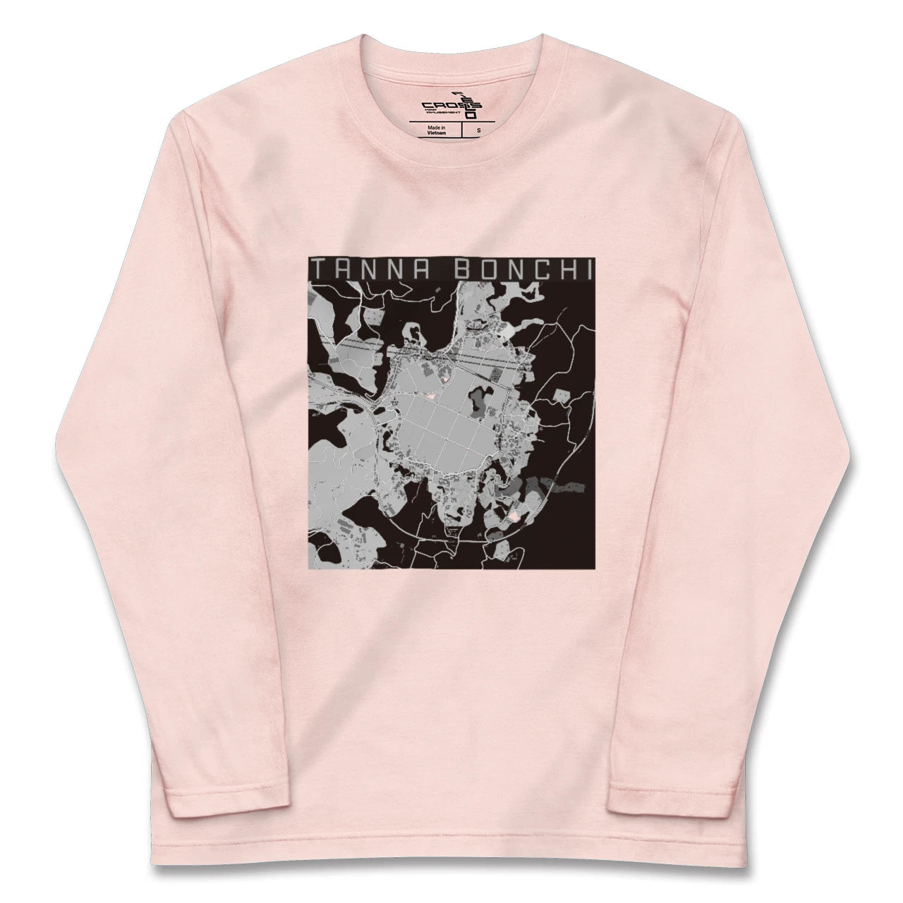 【丹那盆地(静岡県)】地図柄ロングスリーブTシャツ