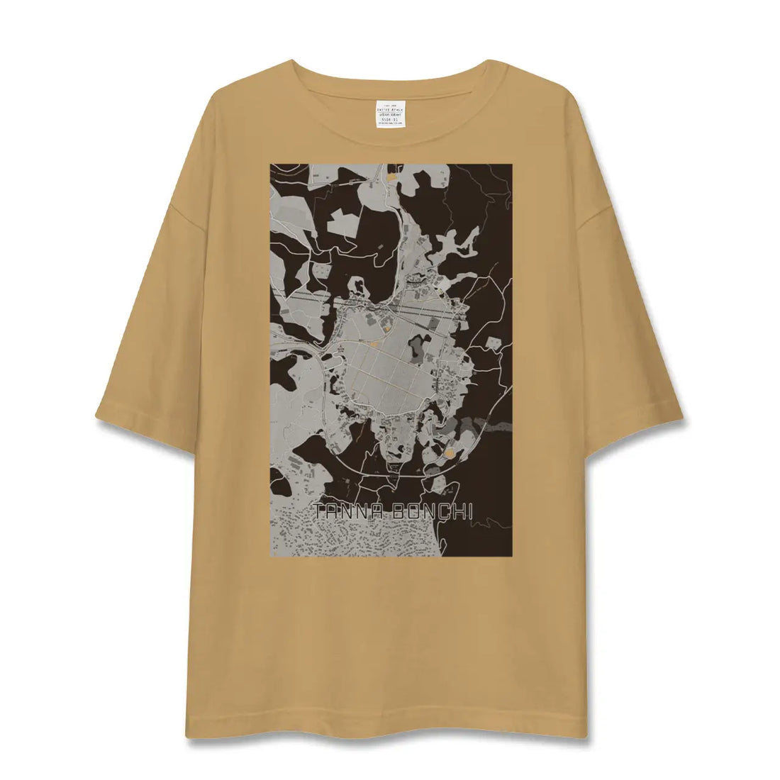 【丹那盆地(静岡県)】地図柄ビッグシルエットTシャツ