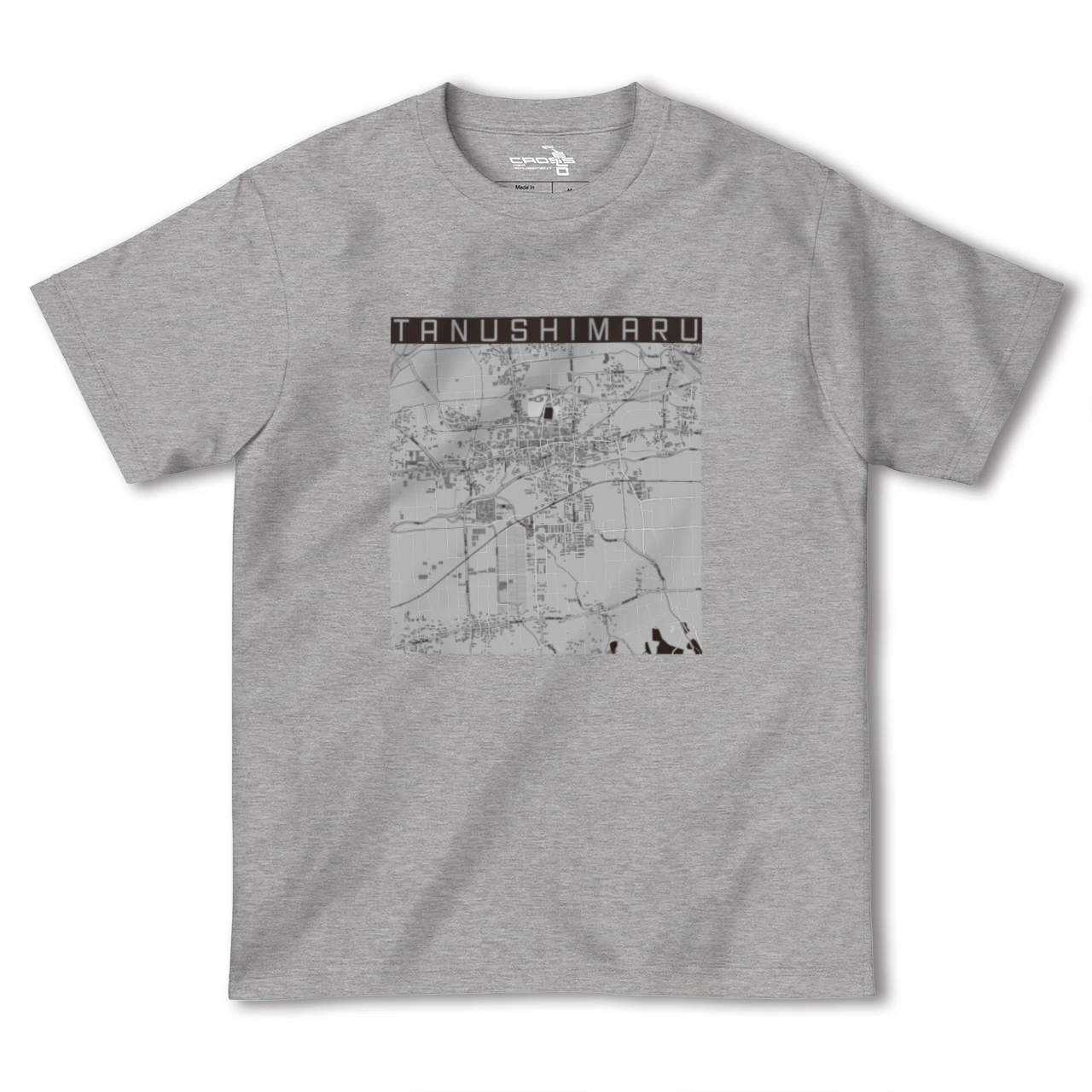 【田主丸(福岡県)】地図柄ヘビーウェイトTシャツ