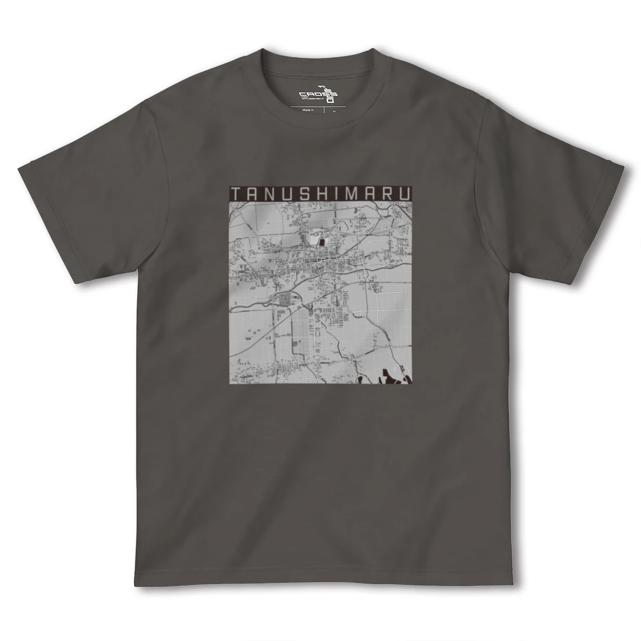 【田主丸(福岡県)】地図柄ヘビーウェイトTシャツ