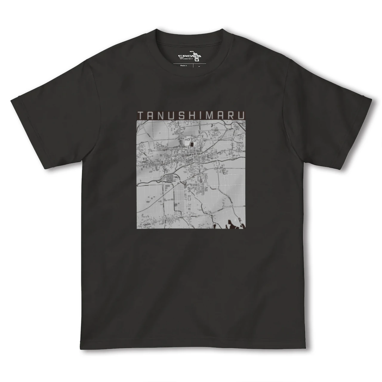 【田主丸(福岡県)】地図柄ヘビーウェイトTシャツ