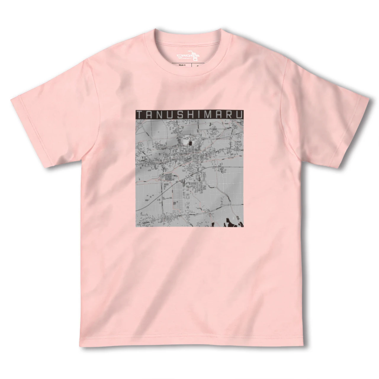 【田主丸(福岡県)】地図柄ヘビーウェイトTシャツ