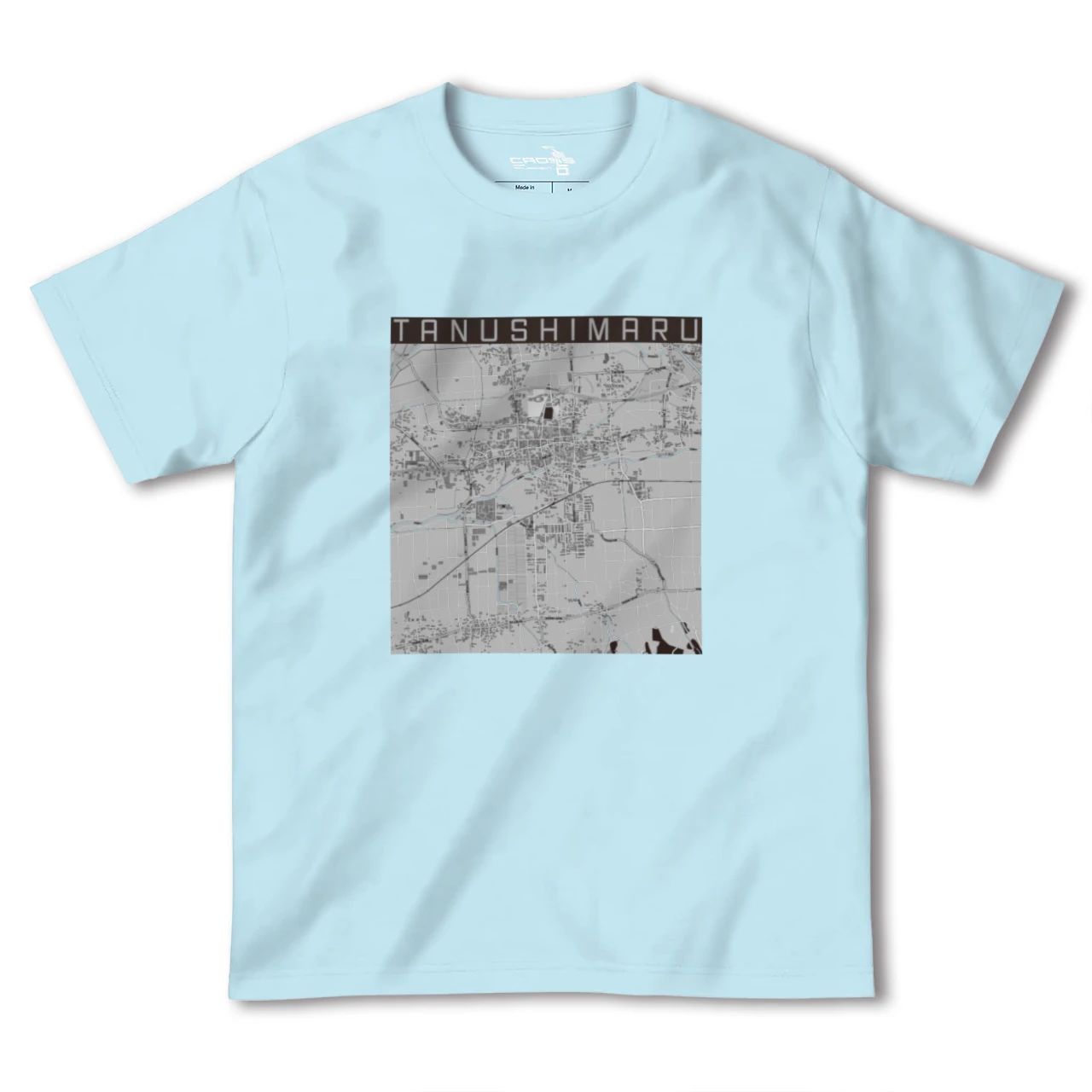 【田主丸(福岡県)】地図柄ヘビーウェイトTシャツ