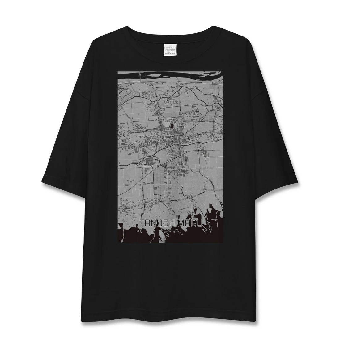 【田主丸(福岡県)】地図柄ビッグシルエットTシャツ