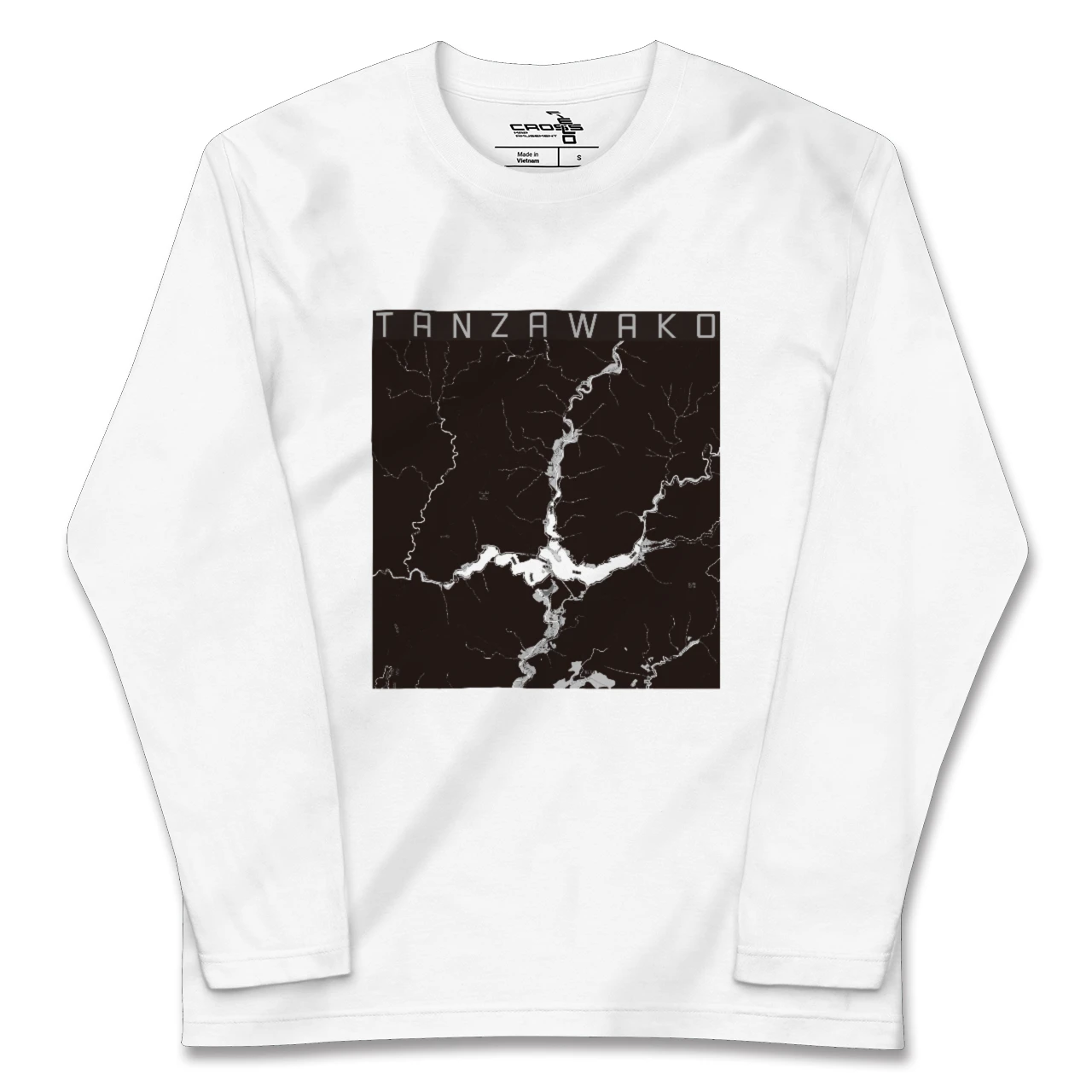 【丹沢湖(神奈川県)】地図柄ロングスリーブTシャツ