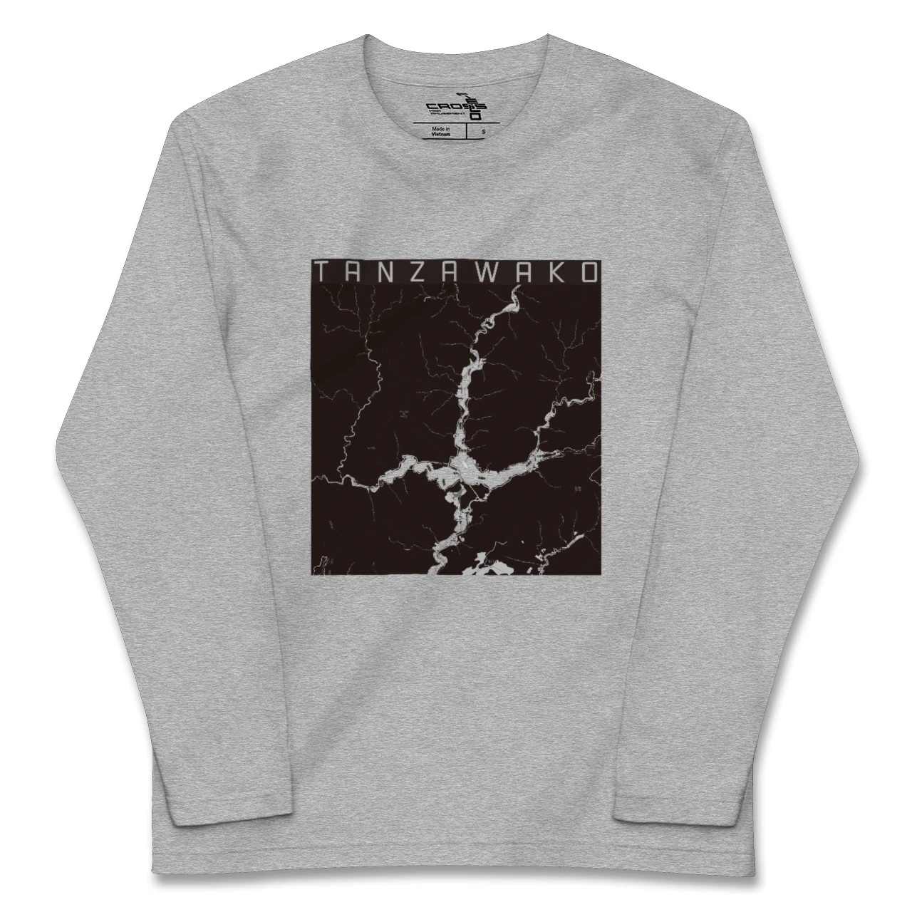 【丹沢湖(神奈川県)】地図柄ロングスリーブTシャツ