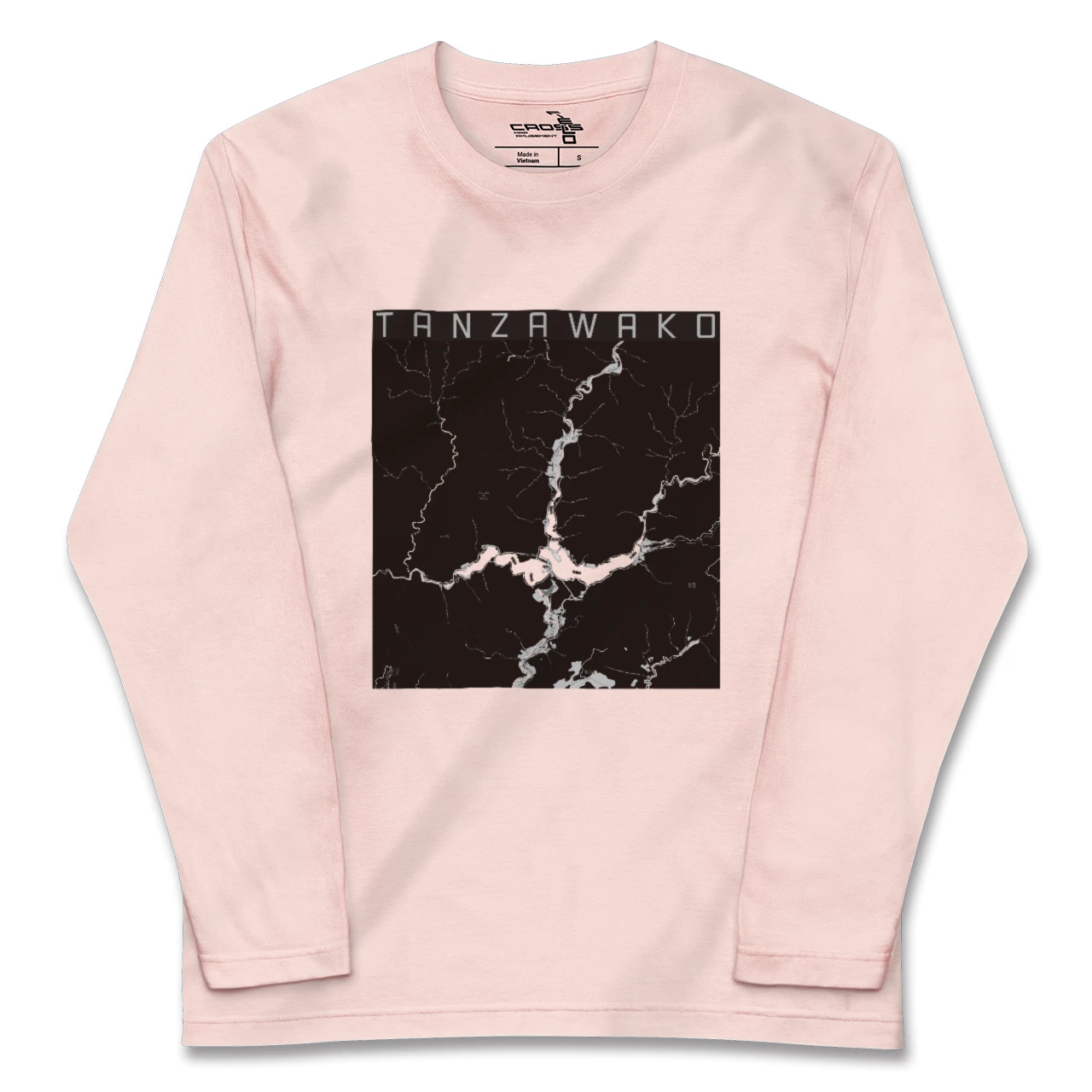 【丹沢湖(神奈川県)】地図柄ロングスリーブTシャツ